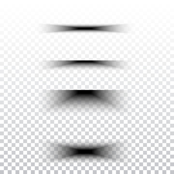 Transparent realistic paper shadow effect set. Web banner.
