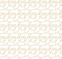 Fototapete - Abstract geometric seamless pattern with lines and polyginal elements isolated on the white background.