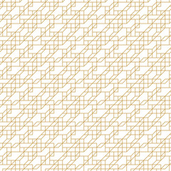 Leinwandbilder - Abstract geometric seamless pattern with lines and polyginal elements isolated on the white background.