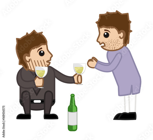 Cartoon Drunk Characters Drinking Wine Buy This Stock Vector And Explore Similar Vectors At Adobe Stock Adobe Stock