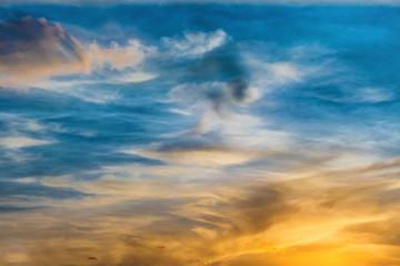 Wall Mural - beautiful dramatic sunset