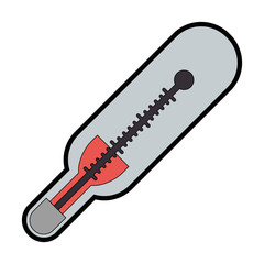 Poster - thermometer icon over white background vector illustration