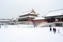 The Forbidden City After A Heavy Snow,Beijing,China.