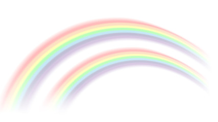 Wall Mural - rainbows icon. shape arch isolated on white background. colorful light and bright design element. sy