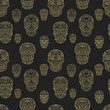 © liubov - Seamless pattern with hand drawn sugar skulls. Day of the dead. Dia de los muertos.