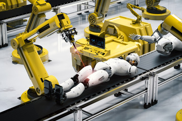 robot assembly line