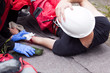 © wellphoto - Work accident. First aid.