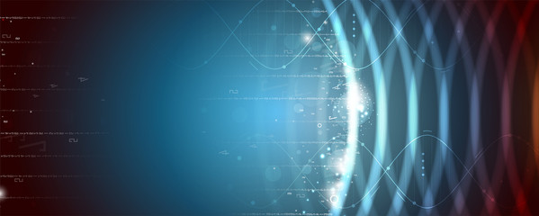 dna and medical and technology background. futuristic molecule structure presentation