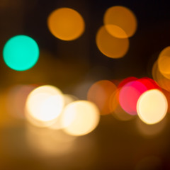 Wall Mural - abstract urban night light bokeh background