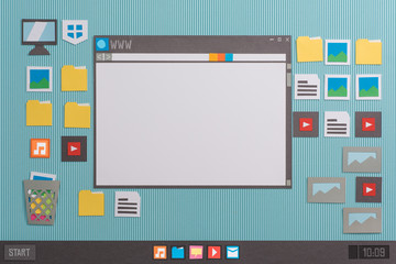 Wall Mural - Browser and blank web page
