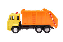 Toy Garbage Truck Isolated On White Background