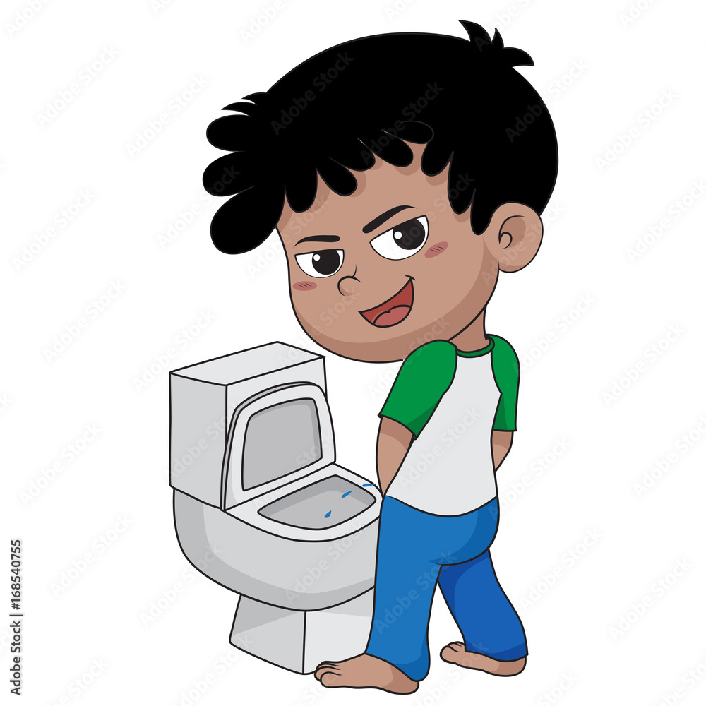 kid pissing kid peeing.vector and illustration. の Stock ベクター | Adobe Stock