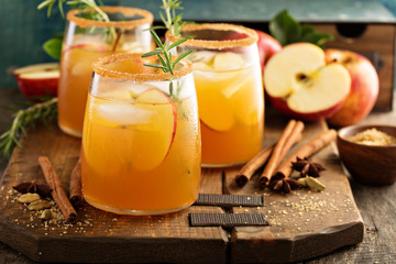 Hard apple cider cocktail with fall spices