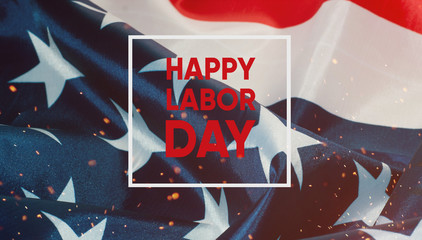 happy labor day banner.american patriotic background.