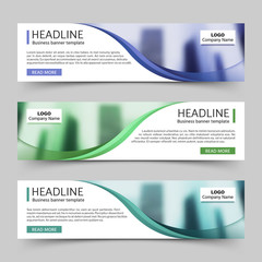 Poster - website horizontal business banners vector template