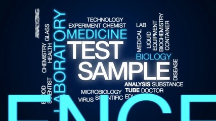 Poster - Test sample animated word cloud, text design animation.