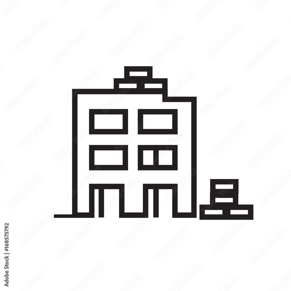 uncompleted building icon, building under construction, icon design ...
