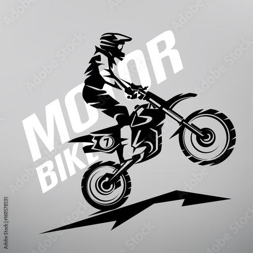 Motocross Stylized Vector Symbol Design Elements For Logo Template Motocross Stylized Vector Symbol Design Elements For Logo Template