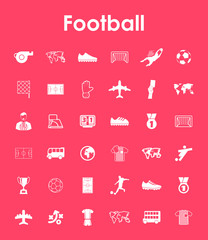 Wall Mural - Set of football simple icons