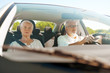 © Syda Productions - happy senior couple driving in car