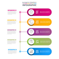 Wall Mural - Business infographics design elements template graphic illustration