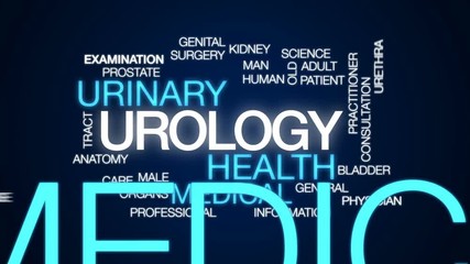 Sticker - Urology animated word cloud, text design animation.