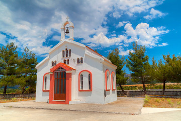 Wall Mural - Church on the coast of Crete in Greece