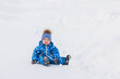 © familylifestyle - Little cute toddler boy walking outdoors on beautiful sunny winter day