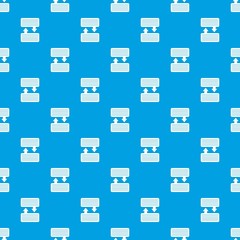 Poster - Infographic blocks with arrows pattern seamless blue