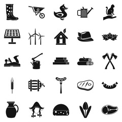 Wall Mural - Stockroom icons set, simple style