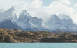© Andrew Ling - View of snowcapped mountain and lake against cloudy sky