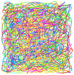 Wall Mural - abstract hand drawn scribble doodle colorful chaos pattern texture