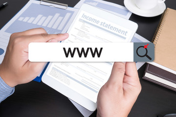 Poster - WWW Website Online Internet Web Page computer Browser Connection Network Concept to use www