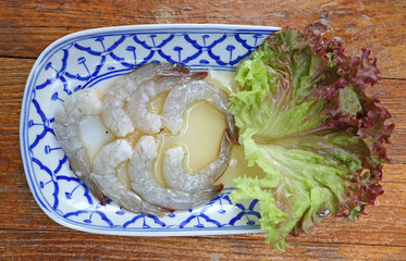 Canvas Print - Seafood thailand (spicy salad shrimp in fish sauce).