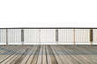 wooden floor and railings isolated
