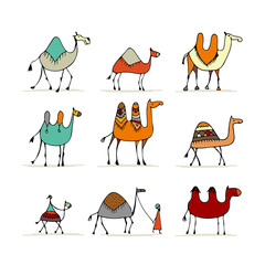 Poster - Camel set, sketch for your design