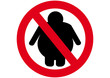 Schild Übergewicht verboten