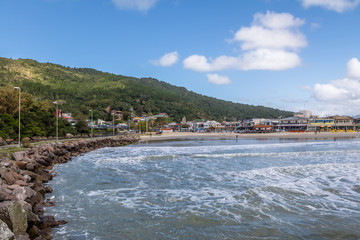 Sticker - Beach of Barra da Lagoa area of Lagoa da Conceicao - Florianopolis, Santa Catarina, Brazil