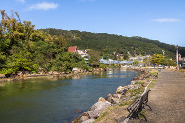 Sticker - Canal at Barra da Lagoa area of Lagoa da Conceicao - Florianopolis, Santa Catarina, Brazil