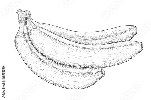 Dessin banane noir et blanc