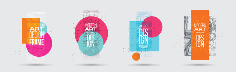Poster - vector illustration. a minimalistic hipster colored frame design