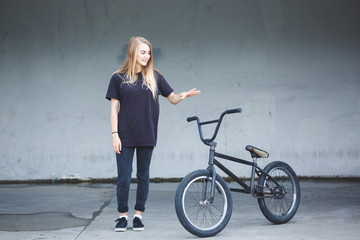 BMX rider with a bike