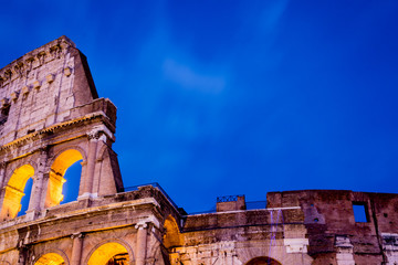 Outside the Colosseum in Rome by night 2