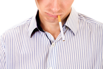 Canvas Print - Young Man with a Cigarette