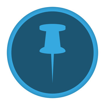 App Icon blau Stecknadel