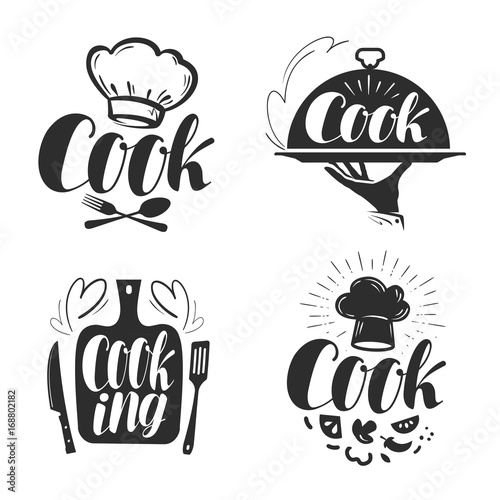 Cook Chef Logo Or Label Illustration For Design Menu Restaurant