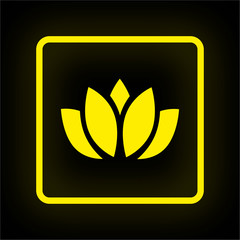 Sticker - Neon Button App - Lotus