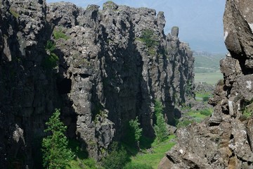 The continental drift between America and Europe, Thiungvellir N