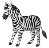 Fototapeta Zebra - Cute zebra cartoon