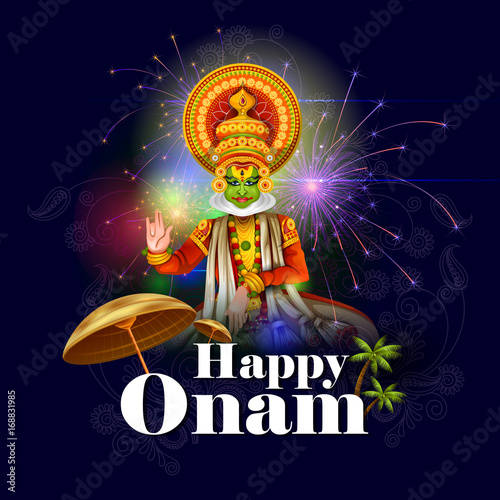 Fotografija Happy Onam holiday for South India festival background